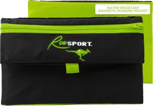 The RooSport Magnetic Running Pouch - Magnetic Pocket to Hold Cell Phone, Wallet, Earphones - Securely Carry Essentials While Running - Magnetic Closure for Convenience