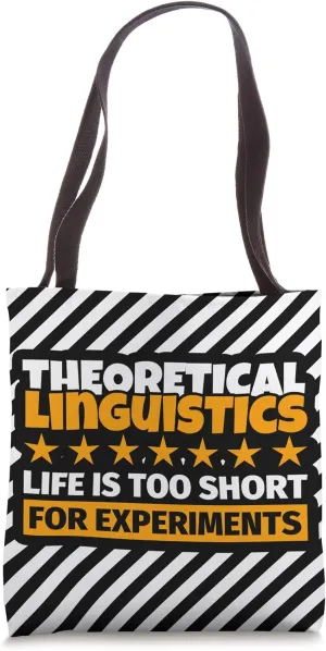 Theoretical Linguistics striped / with black and white strip Tote Bag