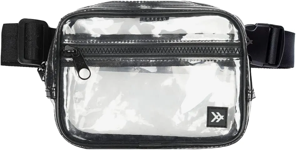 Thread Wallets Fanny Pack Small Travel Crossbody Bags for Women, Men - Durable, Stylish, Convenient Womens & Mens Cross Body Sling Bag Fanny Pack for Phone & Personal Items (Clear)