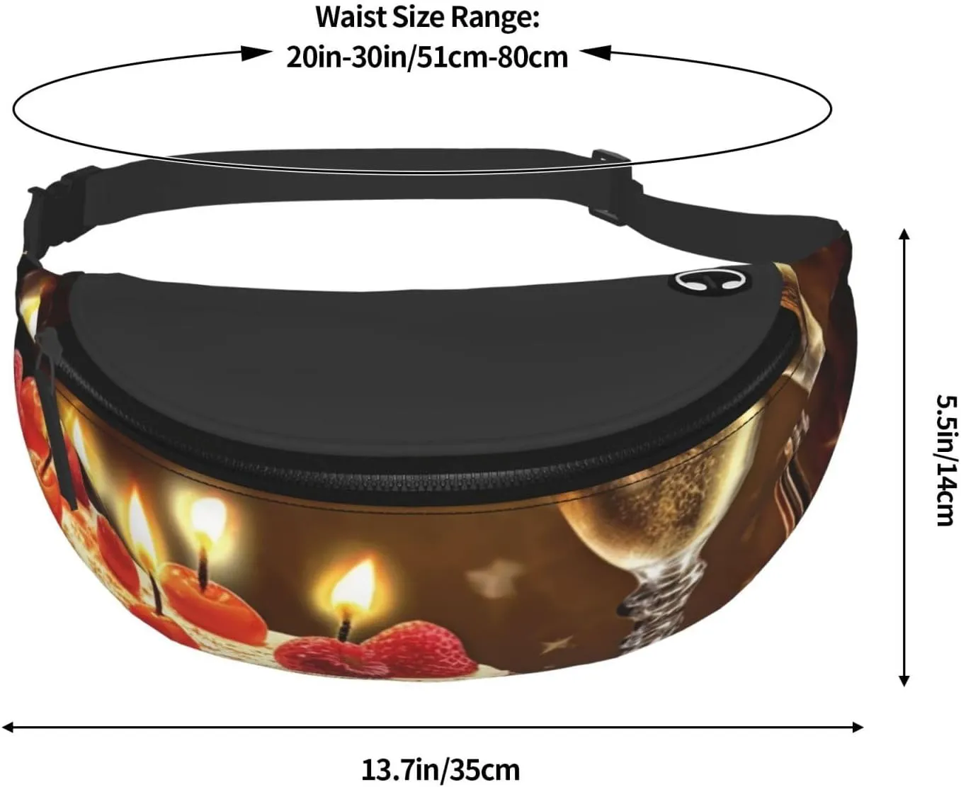 Toast to your birthday Fanny Pack for Man Women Waist Bag Adjustable Belt Casual Chest Bag Bum Bags for Travel Sports Running Hiking Waist Packs