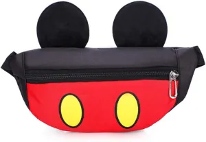 Toddlers Boys Girls Cartoon Fanny Pack Waist Pack Cute Canvas Crossbody Purse Handbag with Mouse Ears