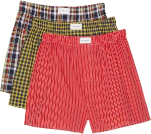 Tommy Hilfiger Men's Cotton Classic 3-Pack Woven Boxer