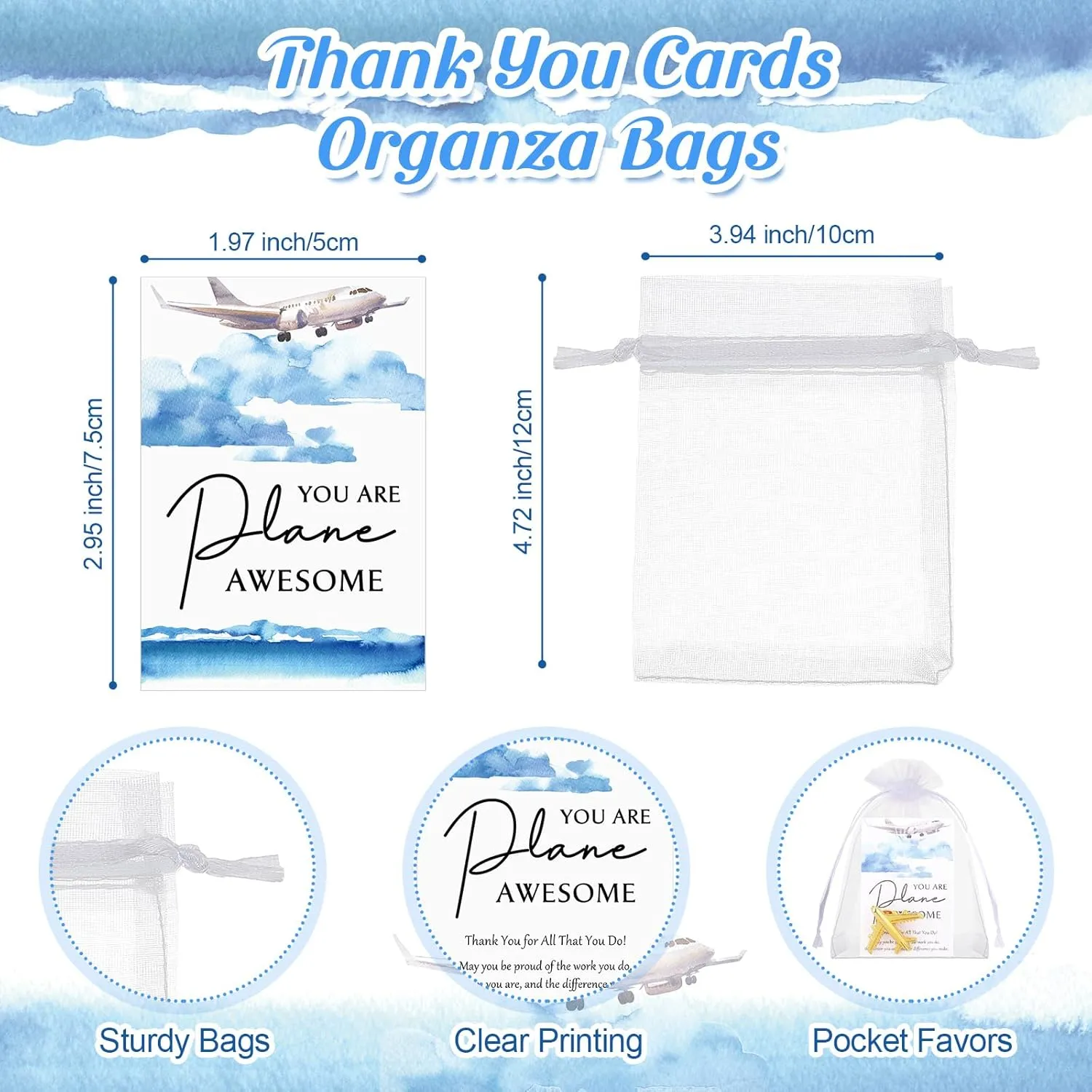 Tondiamo Flight Attendant Appreciation Gifts Bulk Airplane Lapel Pins with Thank You Cards for Travel Adventure Accessories Suitcase Party Favors