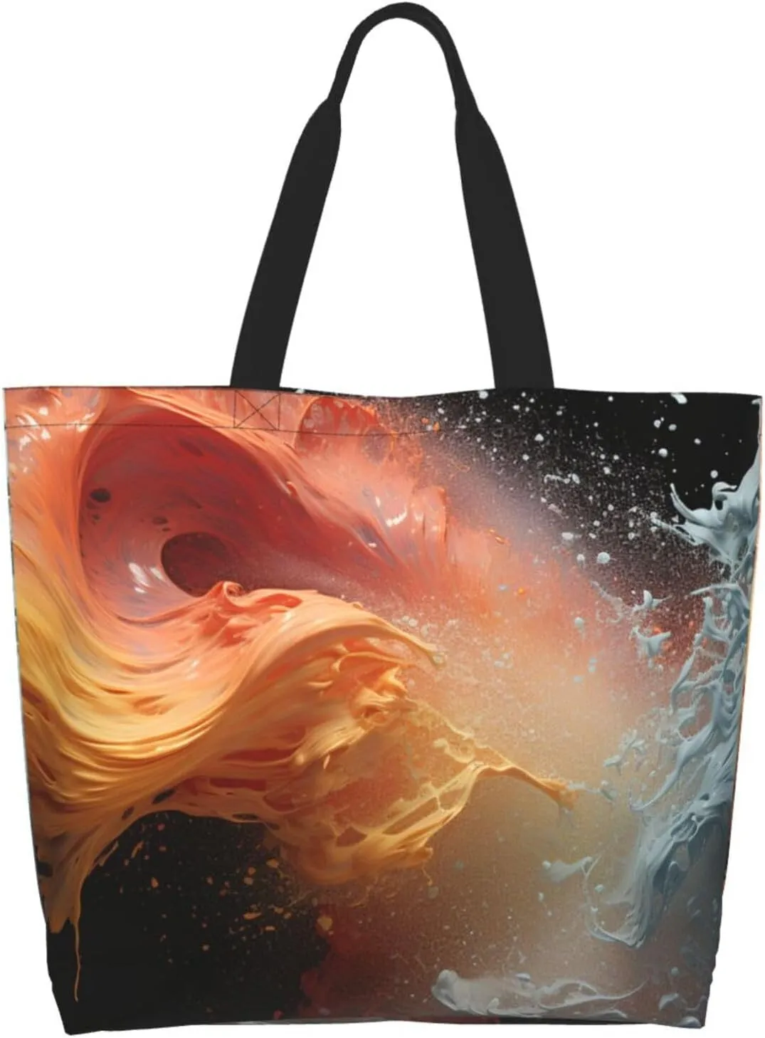Tote Bag for Women Reusable Grocery Bag Shopping Bag Love Fabric Tote Bags Handbag Foldable Shoulder Bag