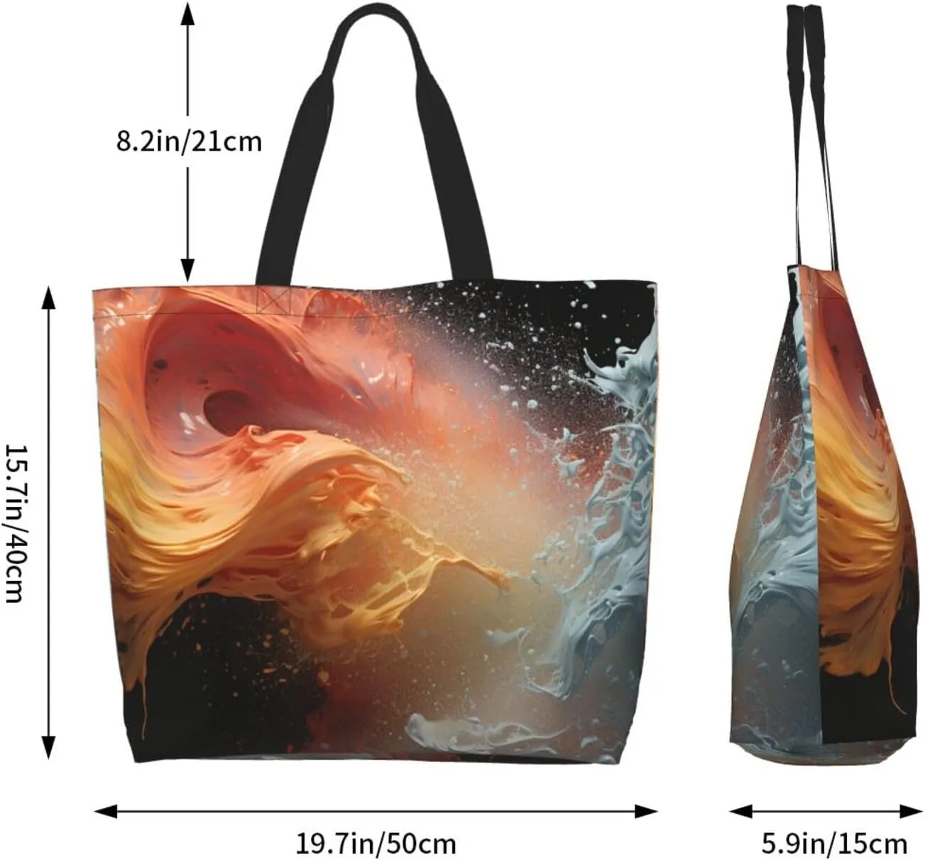 Tote Bag for Women Reusable Grocery Bag Shopping Bag Love Fabric Tote Bags Handbag Foldable Shoulder Bag