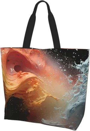 Tote Bag for Women Reusable Grocery Bag Shopping Bag Love Fabric Tote Bags Handbag Foldable Shoulder Bag