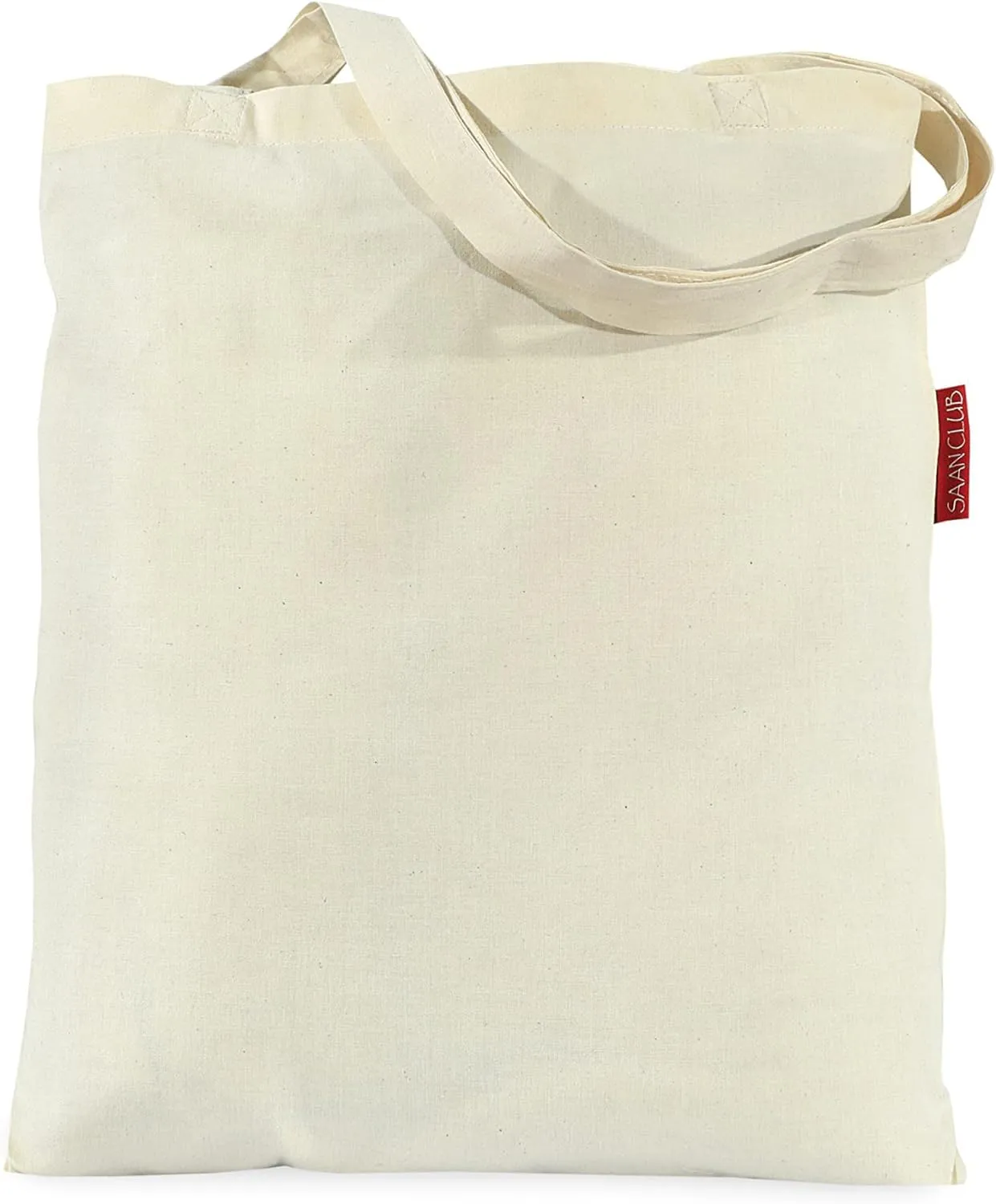 Tote Bags Bulk - 5 | 10 | 15 | 20 | 25 Canvas Tote Bags, Plain Lightweight Washable Foldable Canvas Grocery Bags