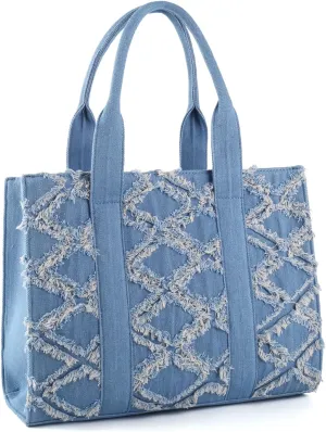 Tote Bags for Women Handbag Tote Purse with Zipper denim Crossbody Bag, Premium Quality Shoulder Bag