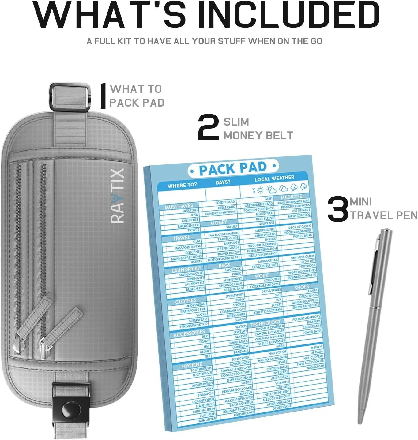 Travel Money Belt With RFID Transmissions -Secure, Hidden Travel Wallet