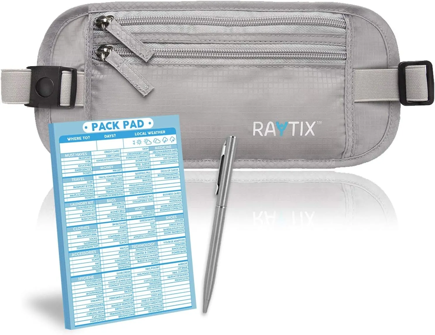 Travel Money Belt With RFID Transmissions -Secure, Hidden Travel Wallet