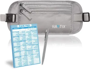 Travel Money Belt With RFID Transmissions -Secure, Hidden Travel Wallet