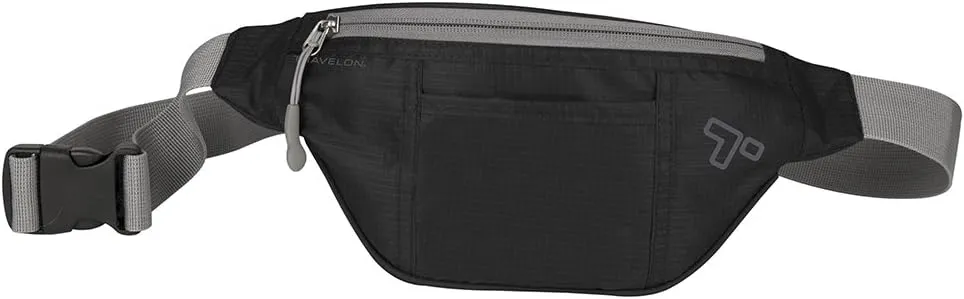 Travelon Top Zip Waist-Pack, Black, One Size