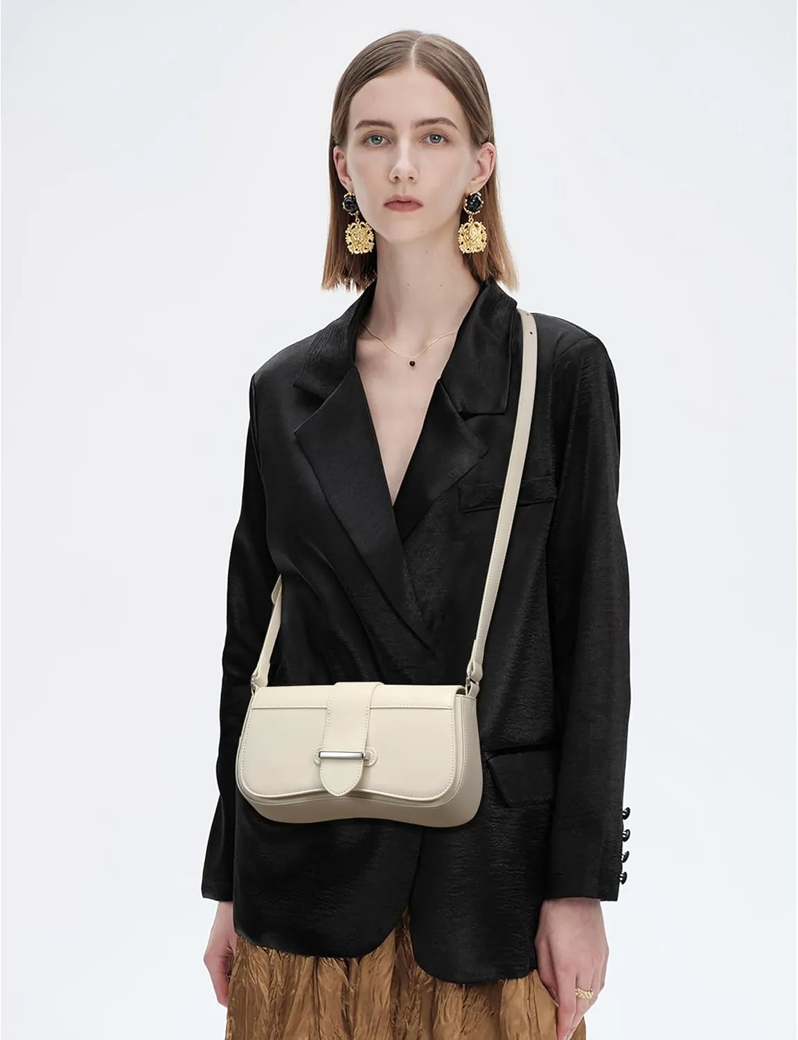 Trendy Purse for Women Small Vegan Leather Shoulder Bag Mini Ladies Clutch Handbag