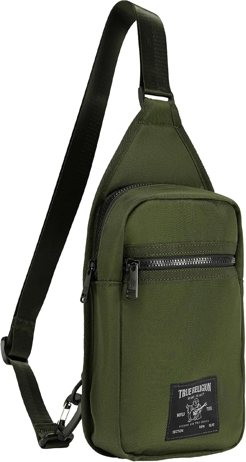 True Religion Crossbody Bags for Women & Men, Sling Bag for Men, Women Cross Body Bag, Sling Backpack Travel Bag Travel Purse