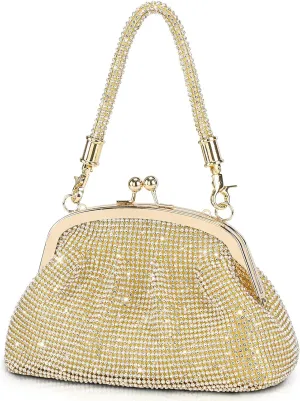 UBORSE 1920s Vintage Beaded Clutch Purse for Women Formal Wedding Evening Bag Sparkly Rhinestone Cocktail Party Handbag