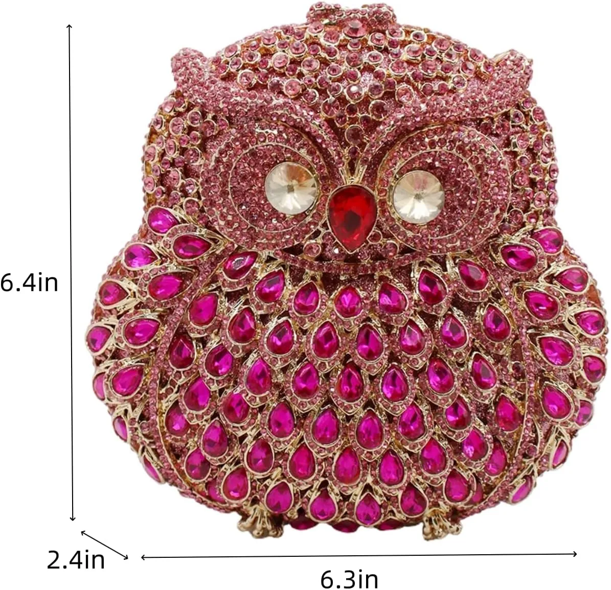 UMREN Cute Owl Clutch Women Crystal Evening Bags Luxury Handbag Rhinestone Wedding Party Purse