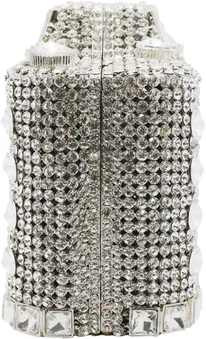 UMREN Novelty Crystal Camera Shaped Clutch Purse for Women Sparkly Rhinestones Evening Clutch Bag Glitter Bridal Prom Handbag