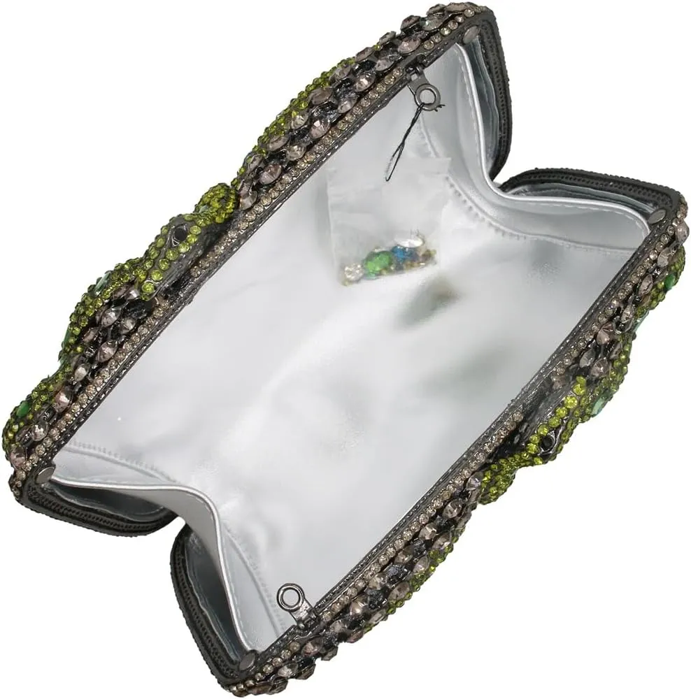 UMREN Sparkly Snake Rhinestones Clutch Women Evening Bag Luxury Crystal Clutch Purse Glitter Handbag for Wedding Party Prom
