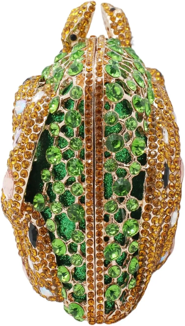 UMREN Sparkly Snake Rhinestones Clutch Women Evening Bag Luxury Crystal Clutch Purse Glitter Handbag for Wedding Party Prom