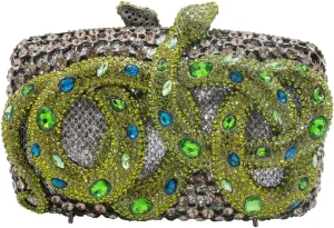 UMREN Sparkly Snake Rhinestones Clutch Women Evening Bag Luxury Crystal Clutch Purse Glitter Handbag for Wedding Party Prom