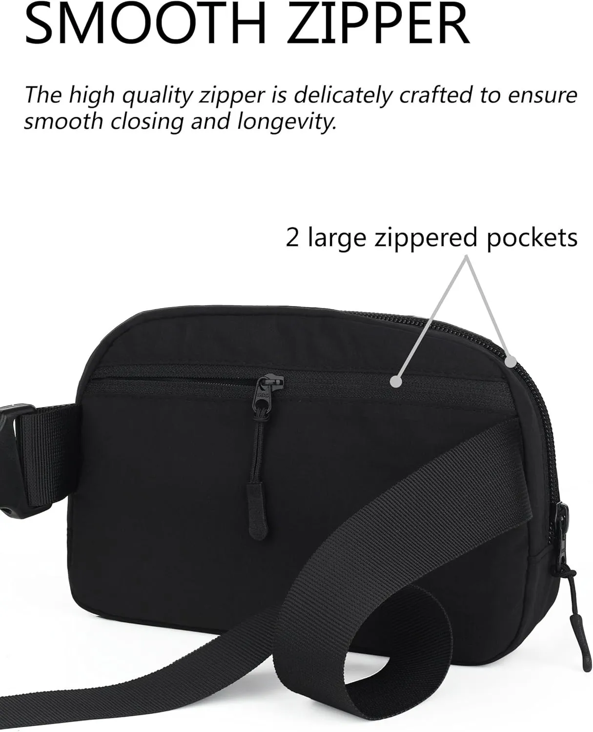 Unisex Mini Fanny Pack, 1L Everywhere Belt Bag for Women Men, Small Crossbody Bags Waist Pouch with Adjustable Strap for Workout Running Traveling Hiking