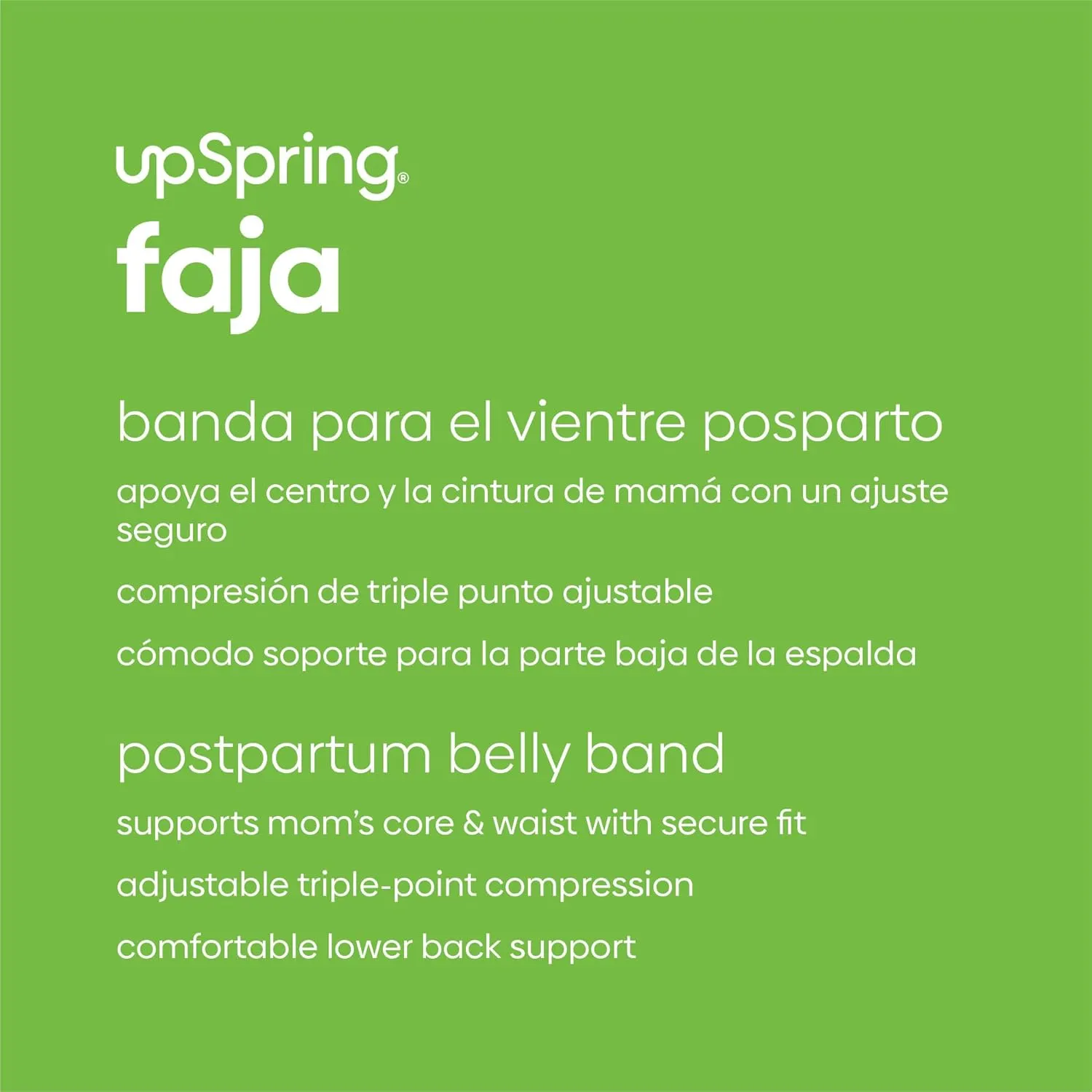 UpSpring Faja postpartum belly band, after baby shapewear wrap