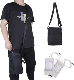 Urine Drainage Bag Holder, Catheter Bag Covers with Zipper & Adjustable Strap, Soft Fabric, Easy Access, Secure & Discreet for Urostomy & Foley Catheter Users