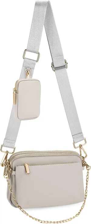 Uromee Crossbody Bags for Women Fashion Shoulder Purse Fanny Pack Travel Hiking Detachable Pouch Adjustable Strap
