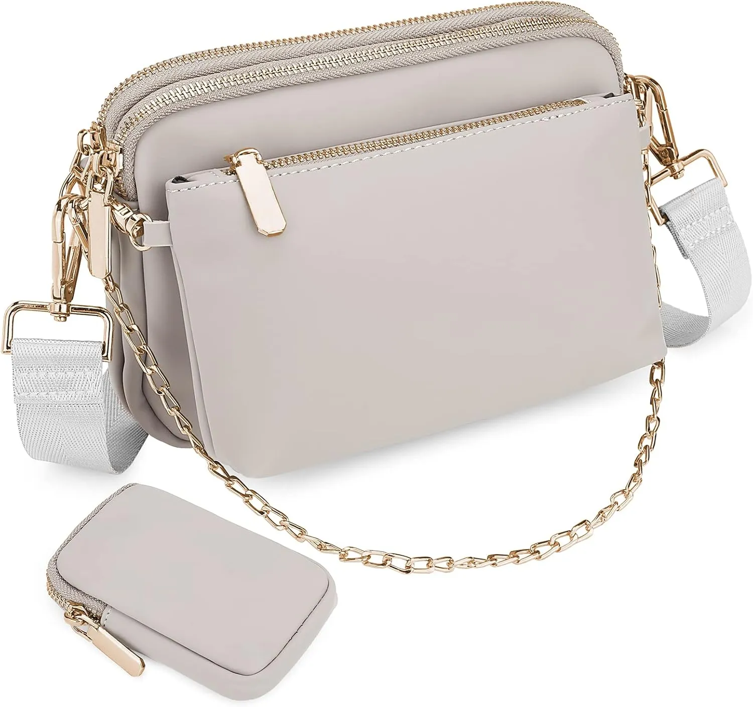 Uromee Crossbody Bags for Women Fashion Shoulder Purse Fanny Pack Travel Hiking Detachable Pouch Adjustable Strap