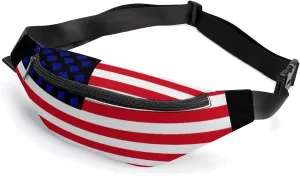 U.S.A Clover Flag Crossbody Fanny Pack Waist Packs Adjustable Shoulder Bags Sling Bag for Hiking Running Cycling