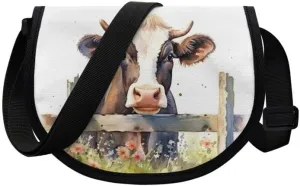 Uskorhein Boho Mushroom Hedgehog Flower Horse Shark Crossbody Bags Cell Phone Purse Sling Bag Leather Crossbody Sling Purse