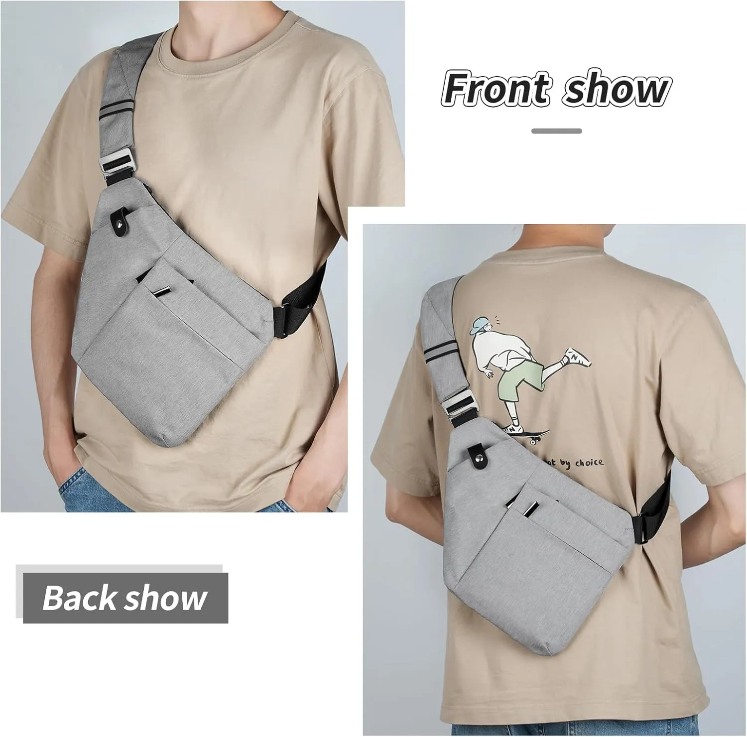 VADOO Sling Bag - Anti-theft Crossbody Shoulder Bag for Men and Women