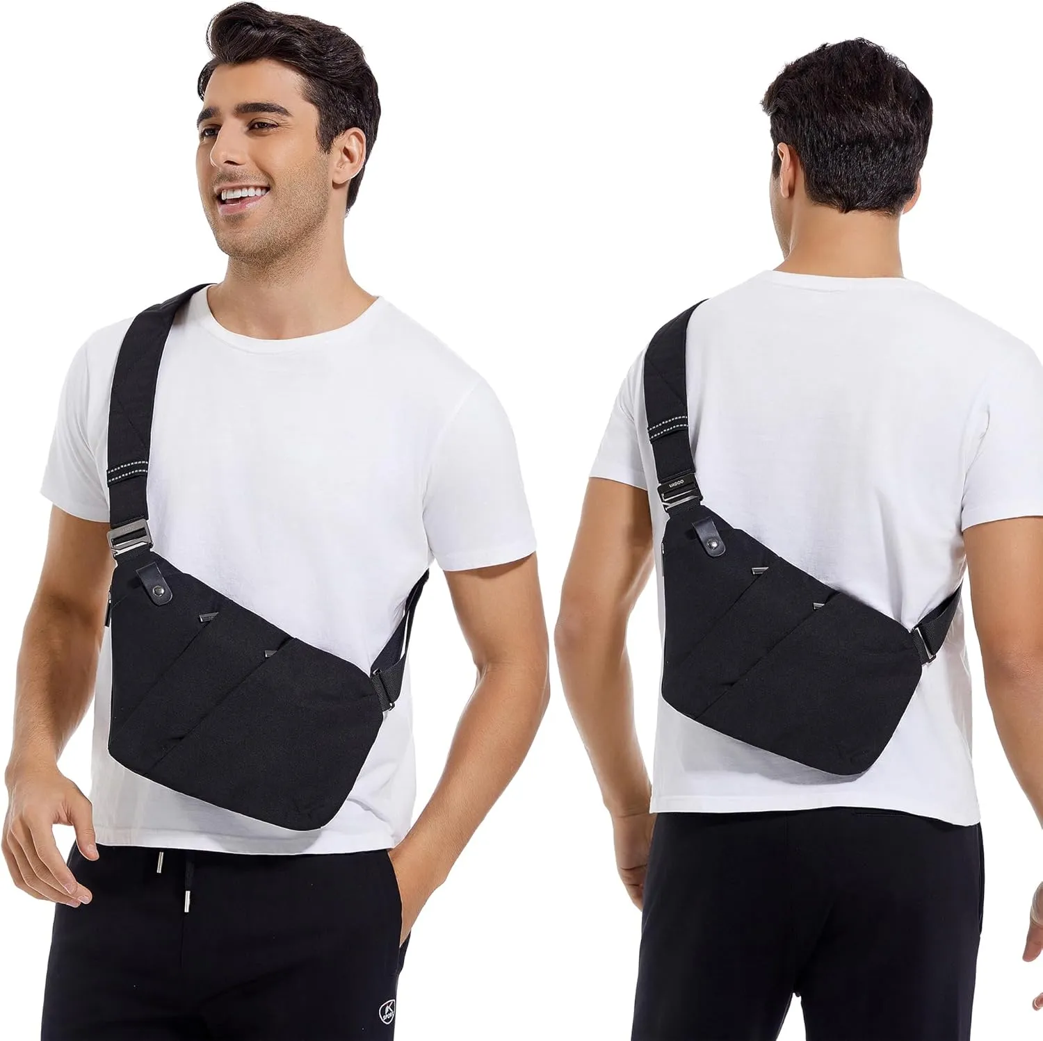 VADOO Sling Bag - Anti-theft Crossbody Shoulder Bag for Men and Women