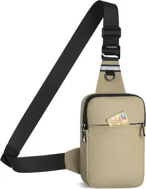 VADOO Sling Bag, Small Crossbody Bag with RFID Blocking for Women and Men, Lightweight Chest Phone Mini Bag for Travel Casual
