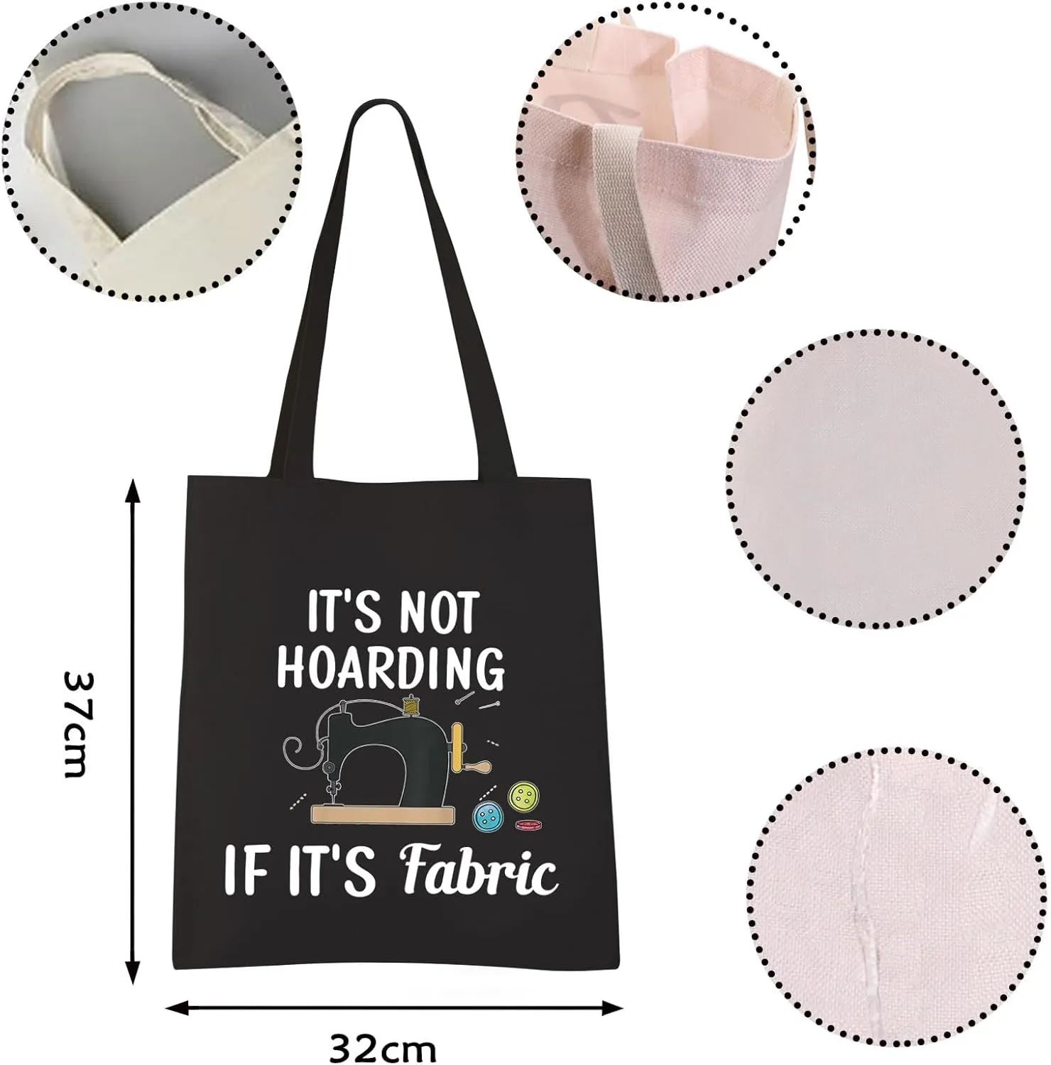 VAMSII Fabric Shoulder Bag - Funny Sewing & Quilting Gifts