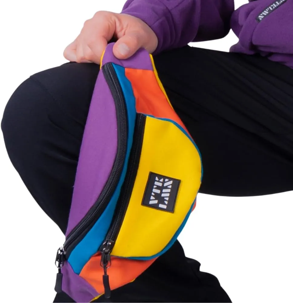 Vatkalimon Colourful Fanny Packs - Fanny Packs for Women, Sling For Men, Unisex Belt Bag for Walking, Travel Essentials, Stylish Bum Bags for Hiking, Running & Daily Use