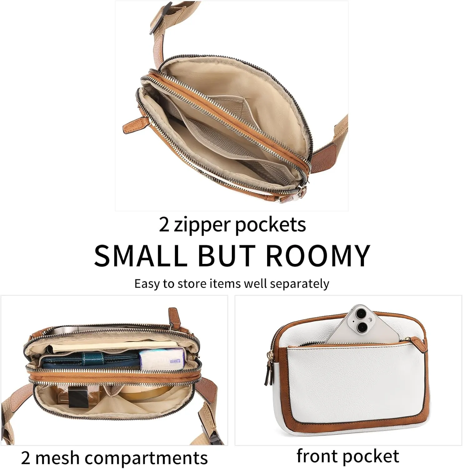 Vegan Leather Belt Bag for Women Fanny Pack Crossbody with Adjustable Strap Fashion Waist Packs by Amxnx…