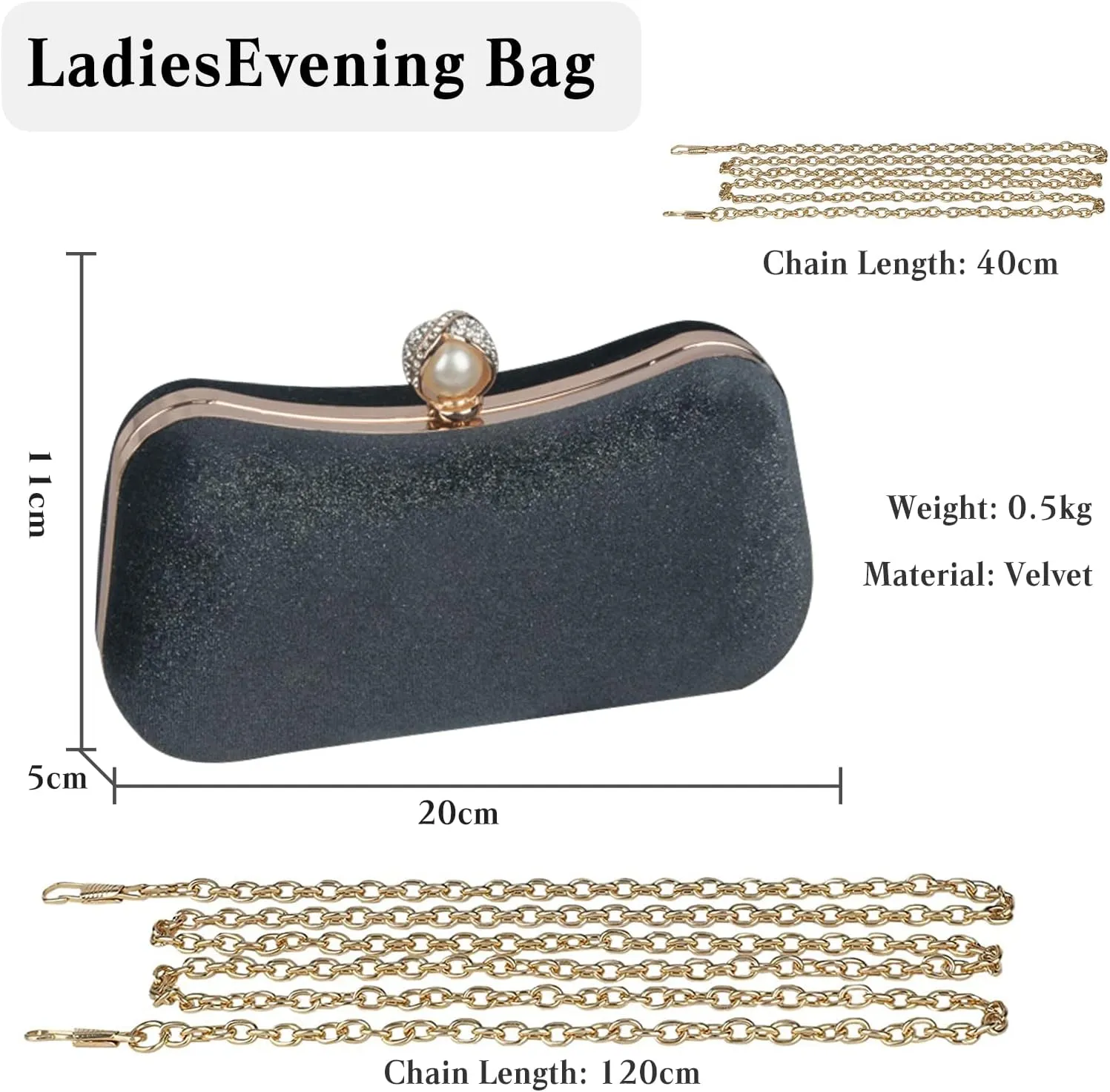 Velvet Evening Bag for Women Glitter Clutch Bag Sparkly Sequins Handbag Shoulder Bag
