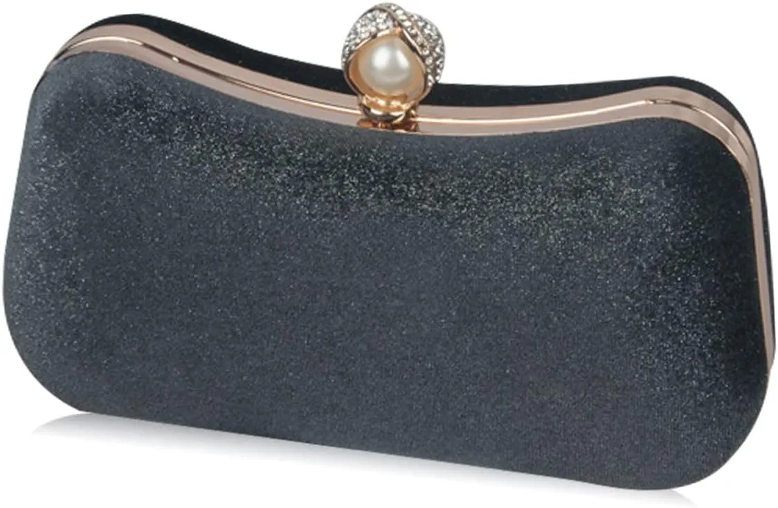 Velvet Evening Bag for Women Glitter Clutch Bag Sparkly Sequins Handbag Shoulder Bag