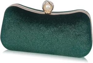 Velvet Evening Bag for Women Glitter Clutch Bag Sparkly Sequins Handbag Shoulder Bag