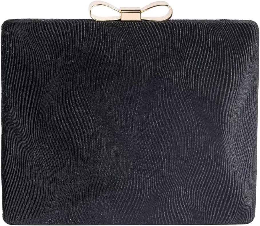 Velvet Evening Bags For Women With Flower Rhinestone Crystal Embellished Clutch Purse For Party Wedding