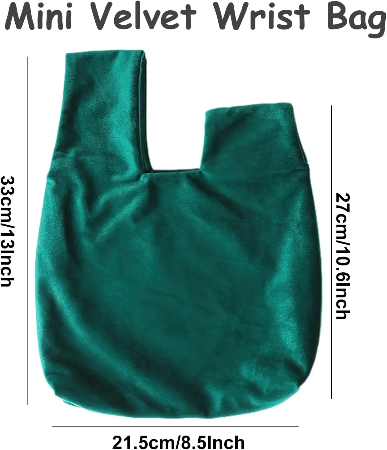 Velvet Wristlet Purse for Women Elegant Clutch Evening Bag Wrist Bag Sleeve-Knot-Pouch(Very Small Size)