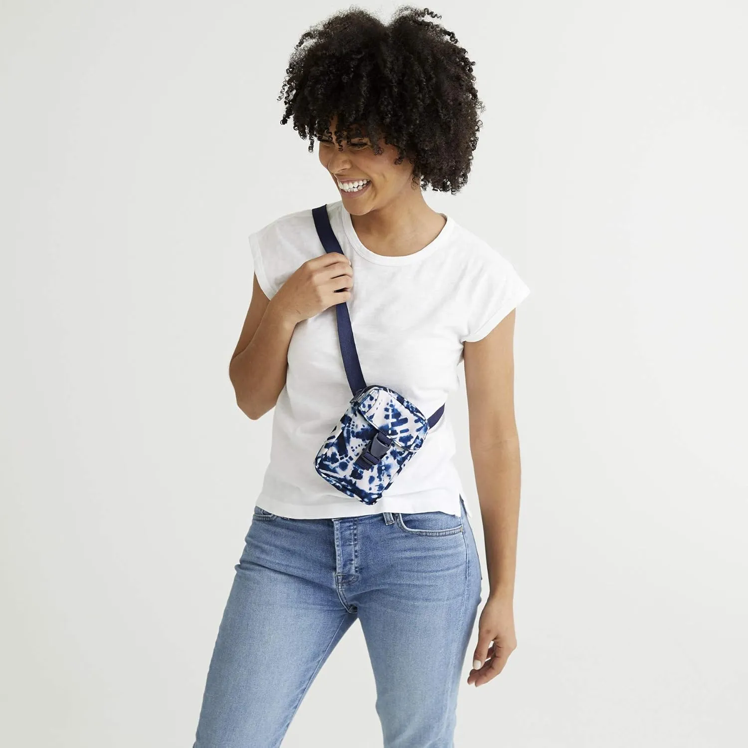 Vera Bradley Women's Recycled Lighten Up Reactive Convertible Belt Sling Crossbody Bag