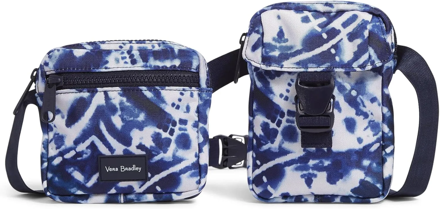 Vera Bradley Women's Recycled Lighten Up Reactive Convertible Belt Sling Crossbody Bag
