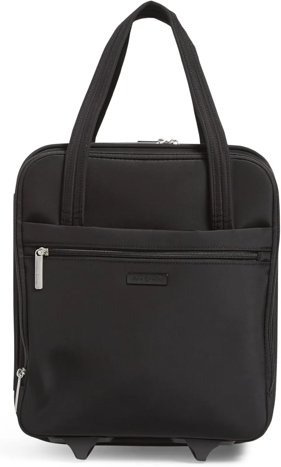 Vera Bradley Women's Softside Underseat Rolling Work Bag, Black, One Size