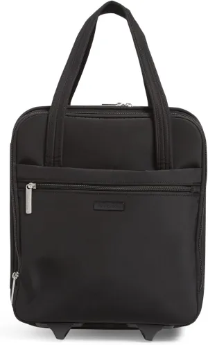 Vera Bradley Women's Softside Underseat Rolling Work Bag, Black, One Size