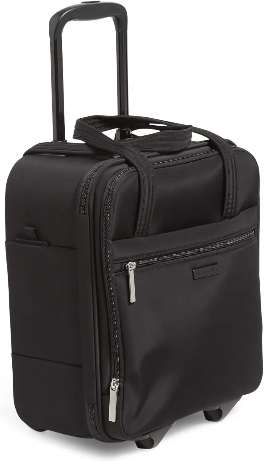 Vera Bradley Women's Softside Underseat Rolling Work Bag, Black, One Size