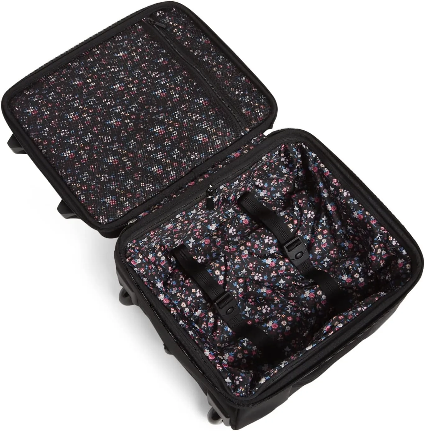 Vera Bradley Women's Softside Underseat Rolling Work Bag, Black, One Size