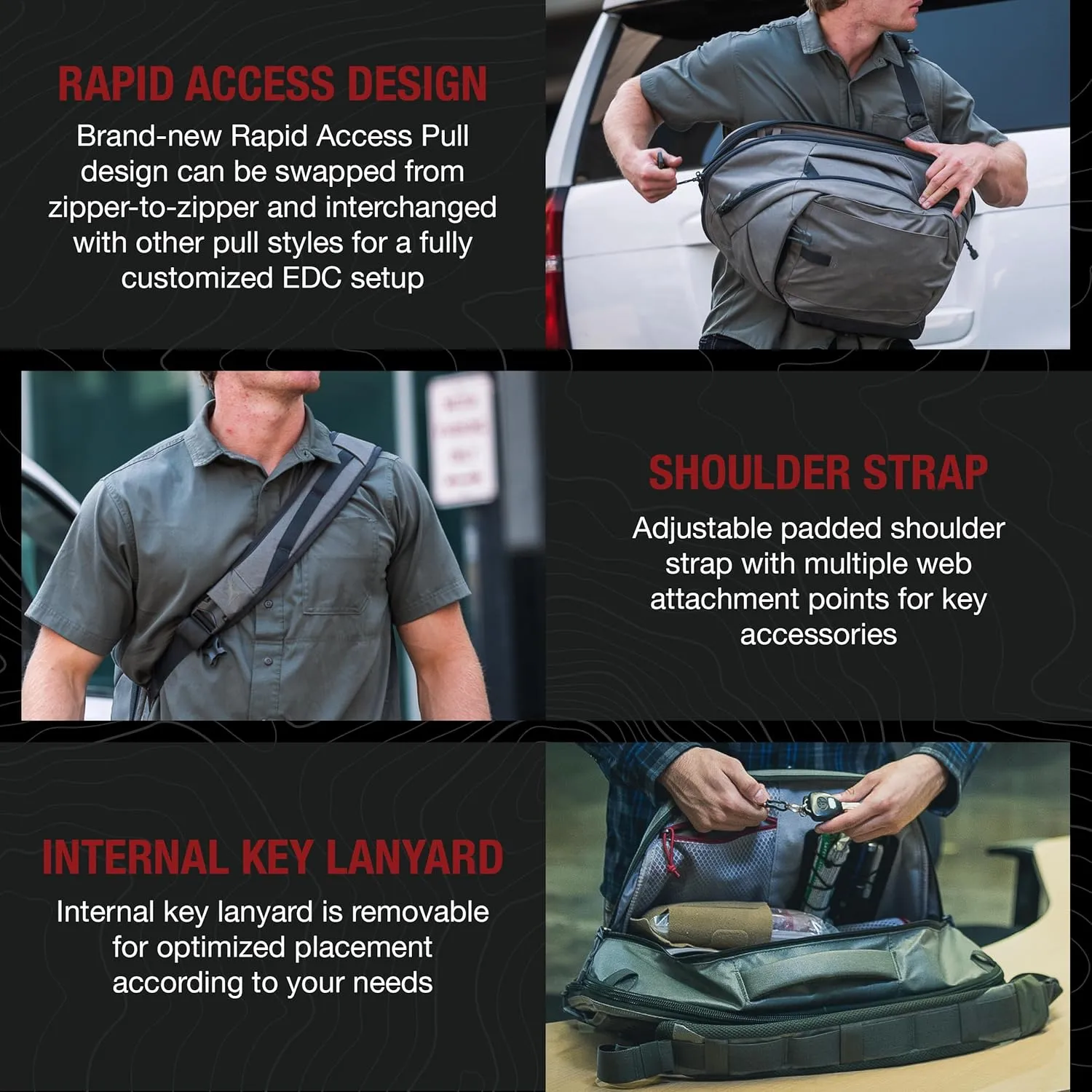 Vertx Commuter EDC Tactical Bag Sling Backpack 22L Backpack for CCW, Travel, Work, Tactical Gear, It's Black