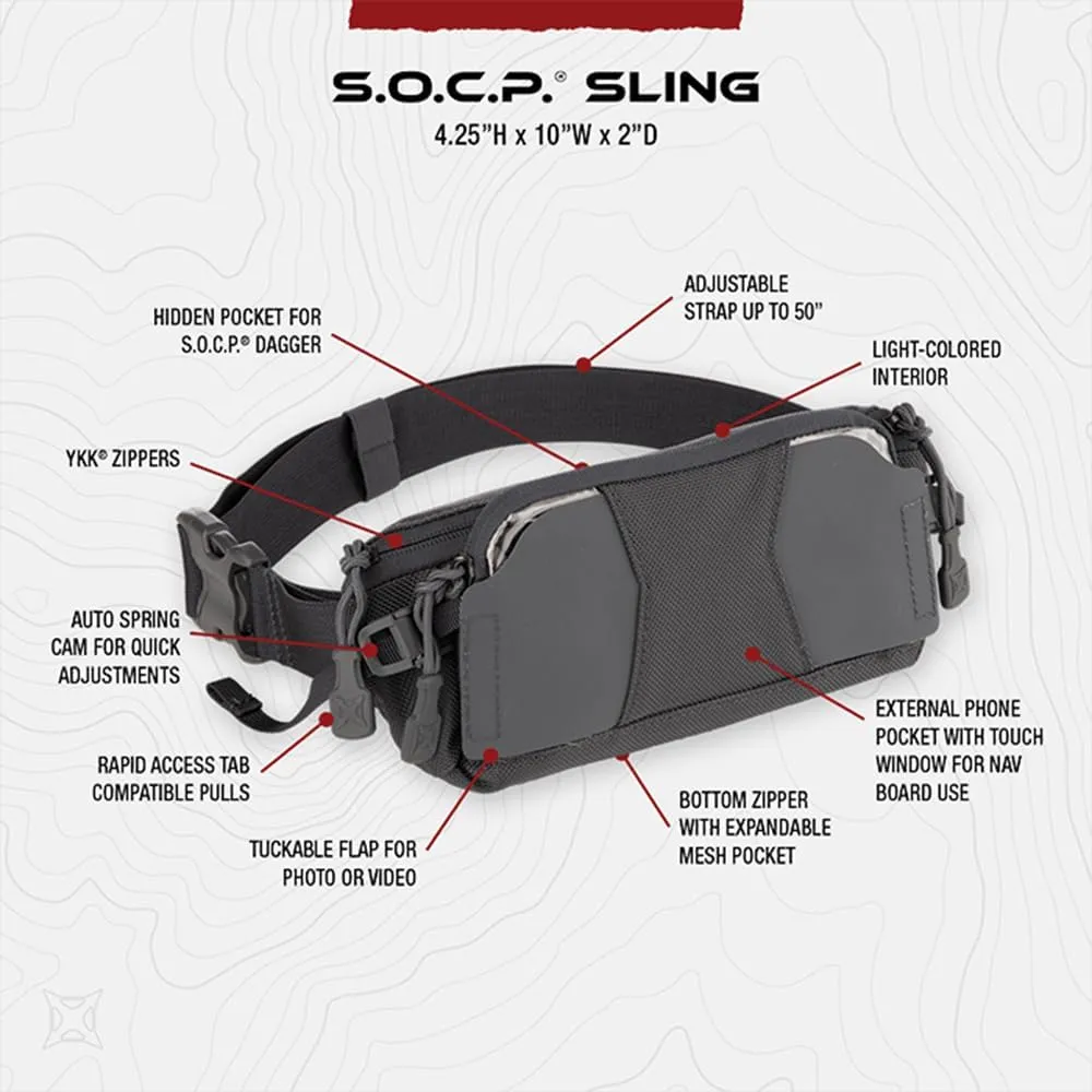 Vertx S.O.C.P. Sling Pack, Tactical Crossbody Bag for Men and Women, EDC, Travel, Work